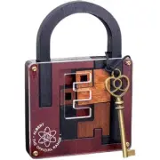 High Difficulty Level IQ Lock Puzzle Classic Wooden Brainteaser Puzzles7429