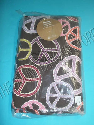 Pottery Barn Teen Dorm College Beanbag Slipcover Cover Coffee Peace Out Large