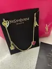 Yves Saint Laurent YSL beauty bag Mon Paris Charm Chain accessory New