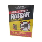 RATSAK Double Strength - 250g Bait Station - READY TO USE RAT & MOUSE CONTROL