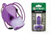 Fox 40 Classic CMG Whistle 115 db (Single With Lanyard), Purple