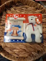 McDonald's Retired Ty Beanie Baby Liberty The Bear with rare tag errors