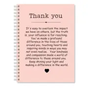 Thank You Hardcover 160 Pages Spiral Notebooks, Funny Thank You Gifts for Pink