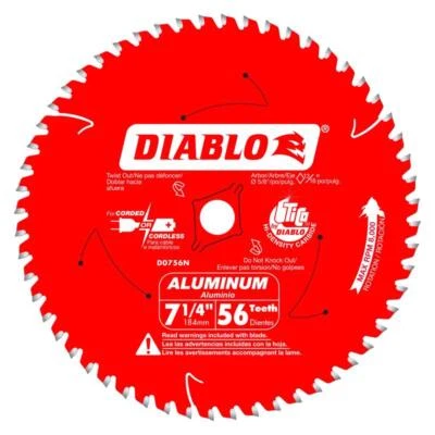 Diablo 7-1/4 in. D X 5/8 in. S Carbide Tipped Titanium Circular Saw Blade 56