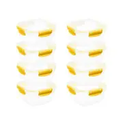 Superio Plastic Food Storage Containers, Airtight Lids, 30 oz., Yellow, 8 pack