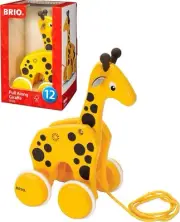 BRIO Giraffe Pull Along Toddler Toys for Ages 12 Months Up (Kids 1 Year Old)