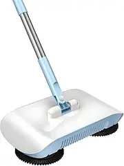 [HHFLRAWA] Floor Sweeper Manual,Push Vacuum Non Electric,2 in 1 Roller Push Vacuum Sweeper,for Home,Office,Hall,Outdoor,for Cleaning Hair,Fruit Shell,Dust,Etc