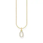 Buy Necklace with letter pendant O and white zirconia - gold by Thomas Sabo online - THOMAS SABO Australia
