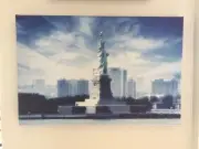 NEW Statue of Liberty Canvas Wall Art Blue Print New York City Home Decor NYC