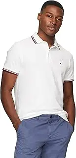 [Tommy Hilfiger] Men's M Tommy Tipped Polo Shirt, Fresh White, 3XL