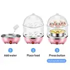Double Layer Egg Cooker 14 Egg Capacity Hard Boiled Egg Cooker Anti-dry Elect