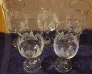 Libbys Arby's Christmas wine/drinking glasses-set of 13