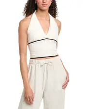 Vintage Havana Halter Linen-Blend Top