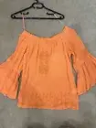 Ishka Off Shoulder Top Size Small In Mandarin