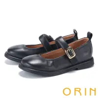 在飛比找momo購物網優惠-【ORIN】圓頭柔軟羊皮瑪麗珍娃娃鞋(黑色)