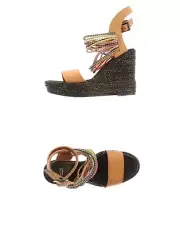 New HACHE Italy 40 heels platforms wedges sandals shoes ankle strap strappy $325