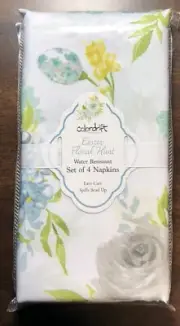 x4 COLORDRIFT NEW!!! EASTER FLORAL Napkins EGG PASTEL