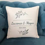 Couples Personalised Linen Cushion