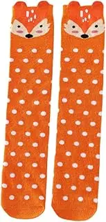 [Oshhni] Girls Knee High Long Socks for Child, Fun Animal Pattern Tall Crazy Cute Boots Funny Kids Socks Girls Gift