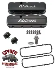 1968-1979 Chevy C/K pickup big block valve covers TALL BLACK Edelbrock kit