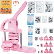 VEVOR Button Maker, 1/1.25/2.28 inch(25/32/58mm) 3-IN-1 Pin Maker, 300pcs Button Parts, Button Maker Machine with Panda Magic Book, Ergonomic Arc Hand
