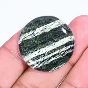 Tempting Top Quality 100% Natural Green Zabra Jespar Round Shape Cabochon