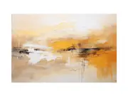 Abstract Yellow And Brown Painting Canvas Print