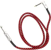 ERINGOGO 1Pc Woven Audio Cable Adapter for Guitar and Bass Durable Audio Cable Cord for Mixer Speakers Home Stereo Systems Excellent Sound Quality Use