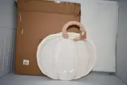Mud Pie Festive Fall White Pumpkin Bowl #46000320 NWT