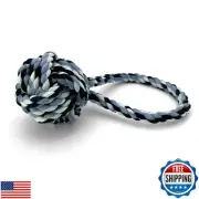 Cutie's PetBox Weaved Rope Ball Toy for Toss, Fetch, Chew and Tug-O-War, 2.8"