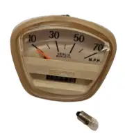 ukscooters LAMBRETTA SPEEDO 0-70M WHITE GP LI SX ITALIAN THREAD BULB SPEEDOMETER