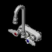 T&S Brass B-1115-132X 4" Wall Mount Workboard Faucet w/ 2-11/16" Gooseneck