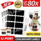 40x Chalkboard Blackboard Chalk Board Stickers Labels Craft Jar Kitchen Party