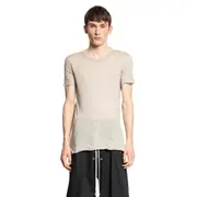 [RICK OWENS] Basic Short Sleeve Tee in Unstable Cotton Grey