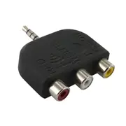 3.5mm 4-Pole TRRS Plug AUX Headphone Jack to 3x RCA Jacks for iPod