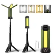 Rechargeable Camping Light with Stand: Cordless Work Light Kit 3 Page Head 50...
