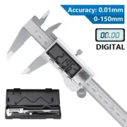Metric Vernier Digital Caliper Gauge Inner/Outer Measuring Tools 0-150mm 0.01mm