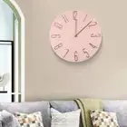 For Home Decor 12 Inch Wall Clock with Rose Gold Design and Silent Function