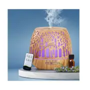 Aroma Diffuser Wood Grain Ultrasonic Humidifier 400Ml Essential Oil Diffuser