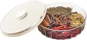 Seasoning Containers Organizer | Seasoning Organizer Storage Box with Clear Lid,Multi-Functional Storage Box with Handle, Press-Type Sealed Seasoning Containers for Kitchen Use