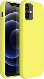 ZUSLAB Nano Silicone Case for iPhone 12 Mini 5.4" Shockproof Gel Rubber Bumper Protective Cover - Yellow