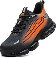 [SDEQA] Safety Shoes Men Women Steel Toe Cap Trainers Lightweight Non-Slip Industrial Protective Shoes Work Shoes Composite Toe Shoes