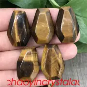 5pcs Naturtal Tiger's eye Mini Coffin Quartz Crystal Carved Skull Polishing Gem
