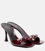 [Gucci] Gucci Selene Horsebit leather mules AU 8 burgundy
