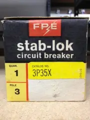 FPE 3P35 NA335 FEDERAL 3 POLE 35 AMP 240V STAB-LOK CIRCUIT BREAKER NEW