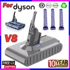 9500mAh Sony Battery For Dyson V8 SV10 Absolute Pro Animal Stick HEPA & Filters