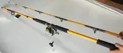 12' 2PC Nite Stick Catfish Spinning Combo Yellow /12+1 BB Spin Reel