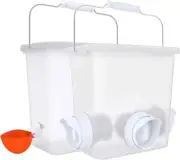 Automatic Chicken Feeder and Waterer Set Chicken Feed Bucket with 3 Feeders Port