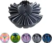 Gear Ball 3D Printed Spin Ball or Cube Fidget Toy,Gear Sphere Fidget Toy(Black Sliver)