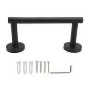 Paper Towel Holder Stainless Steel Rustproof Strong Bearing Capacity Paper Towel Rolls Rack for Kitchen Bathroom Black